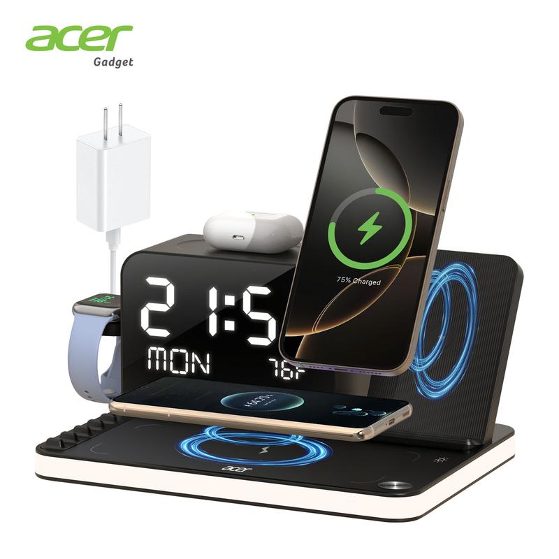 7-in-1 Acer Wireless Charging Station for Phone, Watch & AirPods